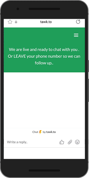 live chat on screen